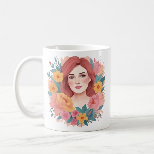 Illustrator für den Muttertag Kaffeetasse (Links)