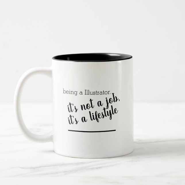 Illustrator Lifestyle Coffee Tasse (Links)