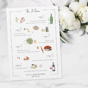 Illustré sur mesure Menu Mariage