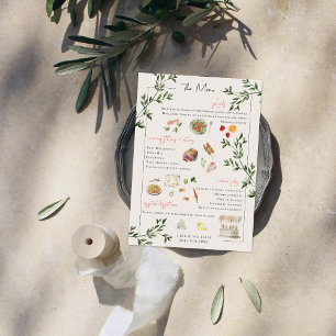 Illustré sur mesure Menu Mariage