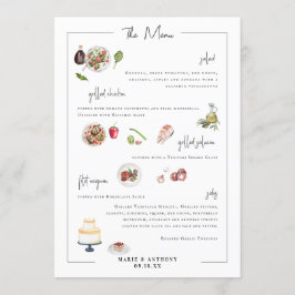 Illustré sur mesure | Menu Mariage