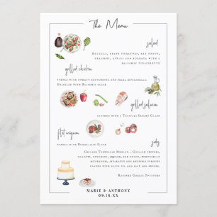Illustré sur mesure Menu Mariage