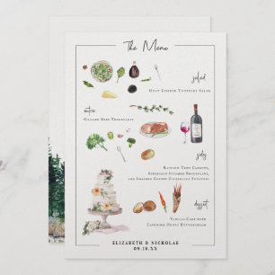 Illustré sur mesure   Menu Mariage