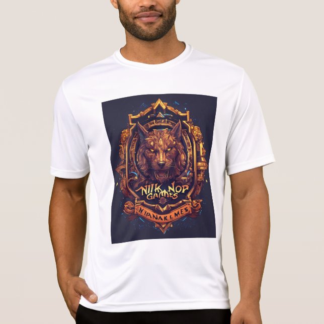illustrieren einen geometrischen Löwen T-Shirt (Vorderseite)