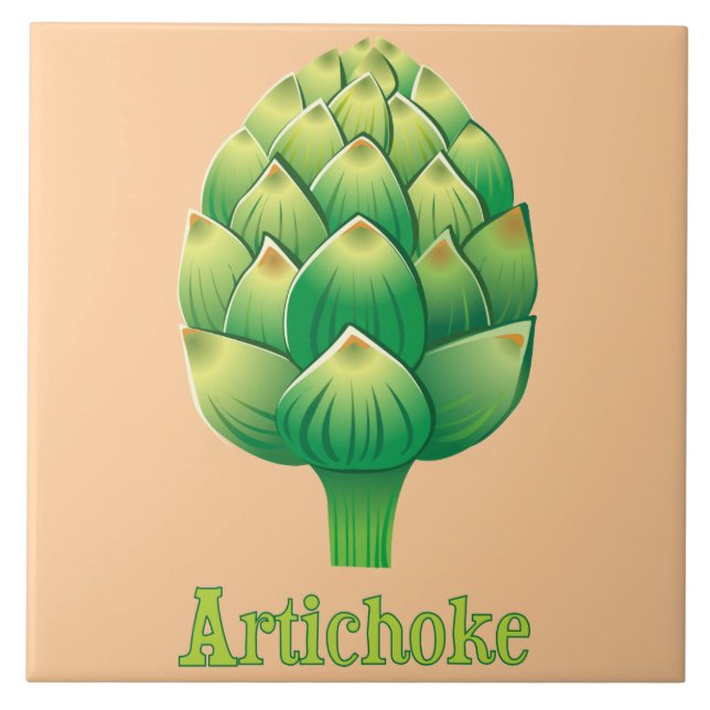 Illustriert Artichoke Decorative Küche Tile Fliese (Vorderseite)