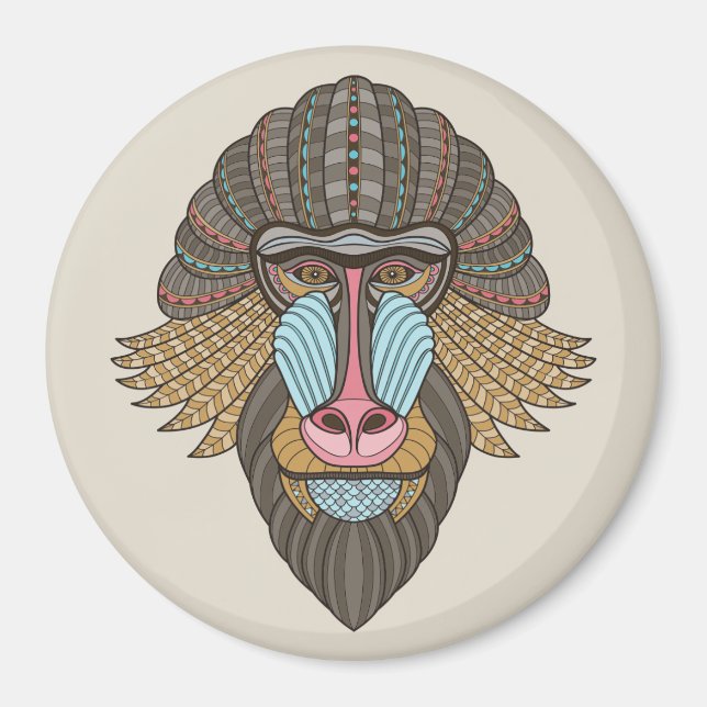 illustriert Baboon Magnet (Vorne)