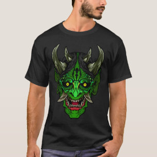 Illustriert Green Oni Demon T - Shirt