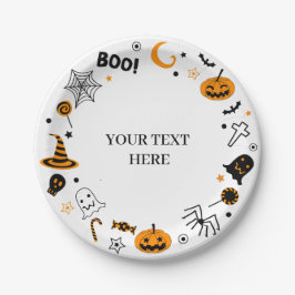 Illustriert Halloween Pappteller