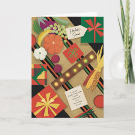 Illustriert Kamaru Table Holiday Kwanzaa Gruß Karte