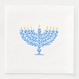Illustriert Menorah Hanukkah Serviette