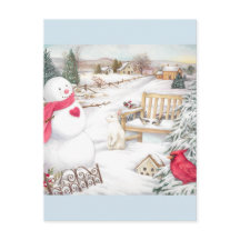 Illustriert Snowmen Winter Wonderland