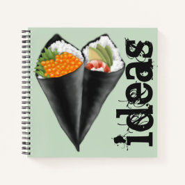 Illustriert Sushi Handroll Notizbuch