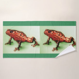Illustrierte Badewanne - Frosch Badehandtuch