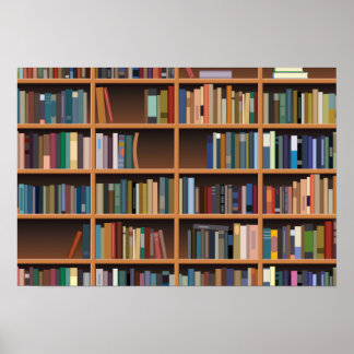 Illustrierte Bibliothek Poster