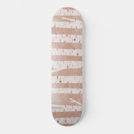 Illustrierte Birkenbäume Skateboard