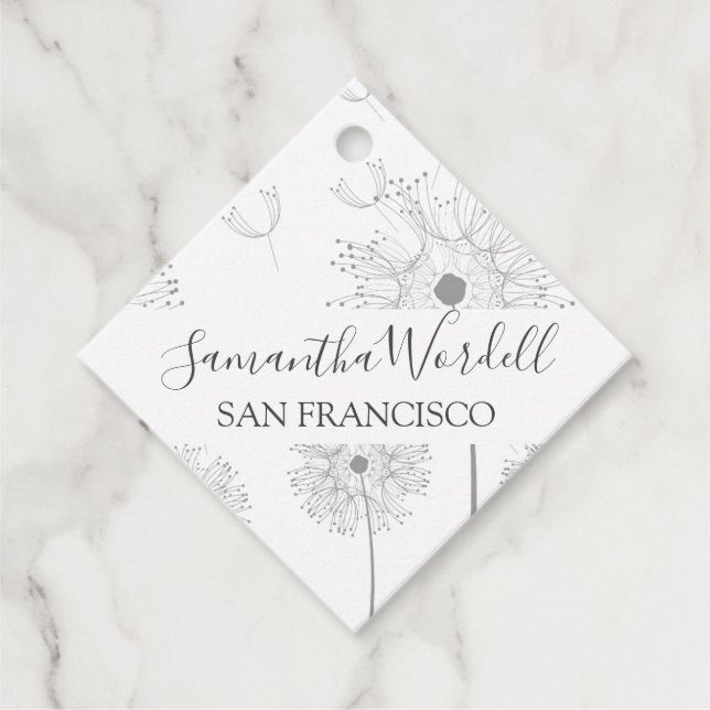 Illustrierte Blume Geschenkanhänger (Vorderseite)