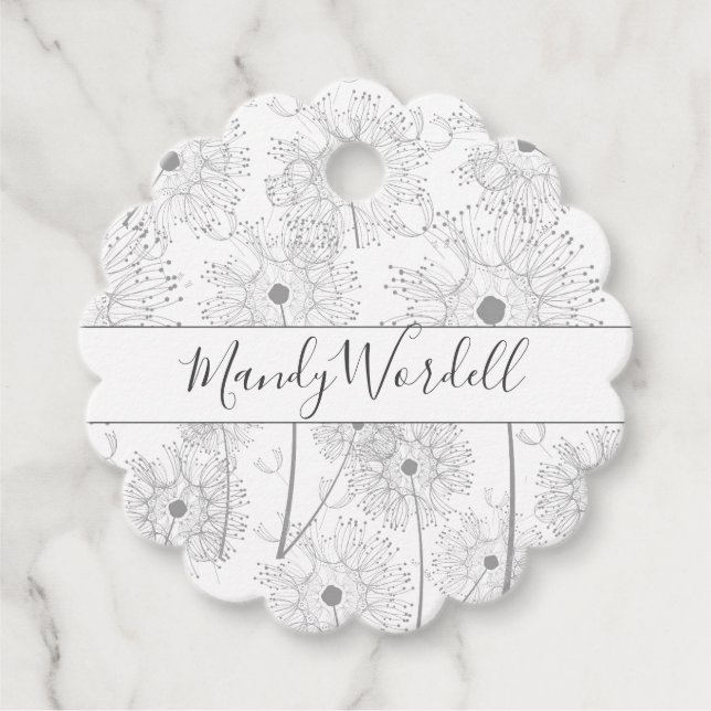 Illustrierte Blume Geschenkanhänger (Vorderseite)