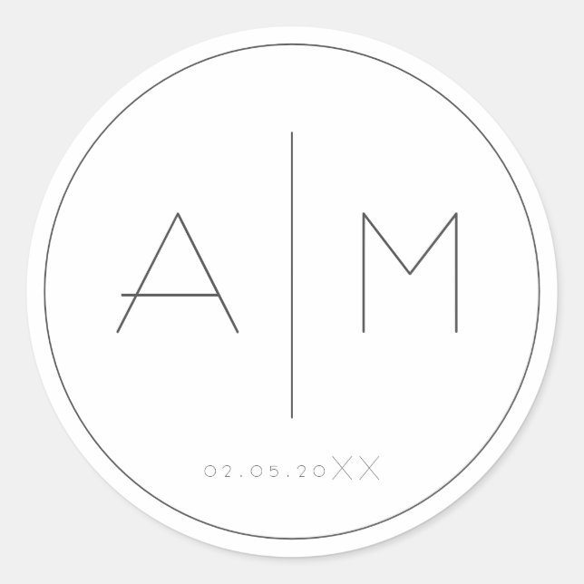 Illustrierte Blume Runder Aufkleber (Vorderseite)