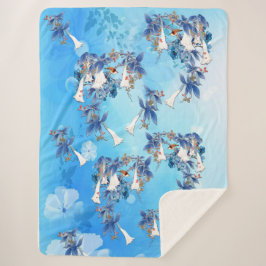 Illustrierte Blume Sherpadecke