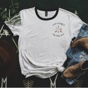 Illustrierte Camping Junggesellinnen Abschied T-Shirt