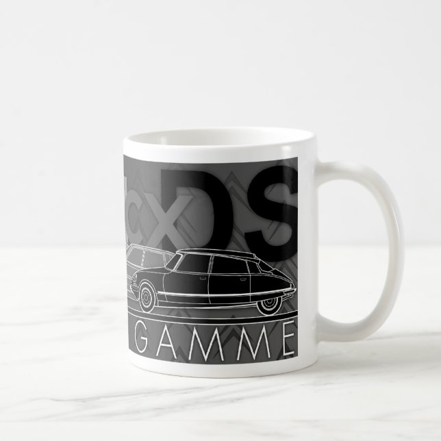 Illustrierte Citroen Auto-Tasse "Haute de Gamme" Kaffeetasse (Rechts)
