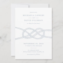 Illustrierte Einladung zur Hochzeitsfeier - blau