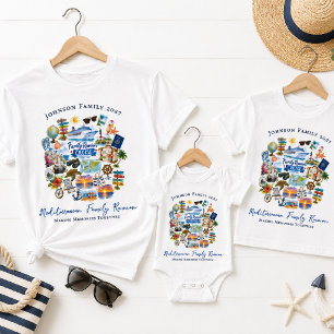 Illustrierte Familienkreuzfahrt T-Shirt