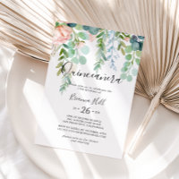 Illustrierte Farbenfrohe Tropenflora Quinceañera