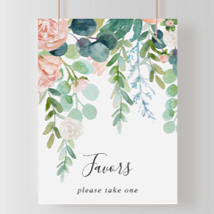 Illustrierte farbenfrohe tropische Blumen-Andenken Poster