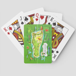 Illustrierte Grand Cayman Karte Spielkarten