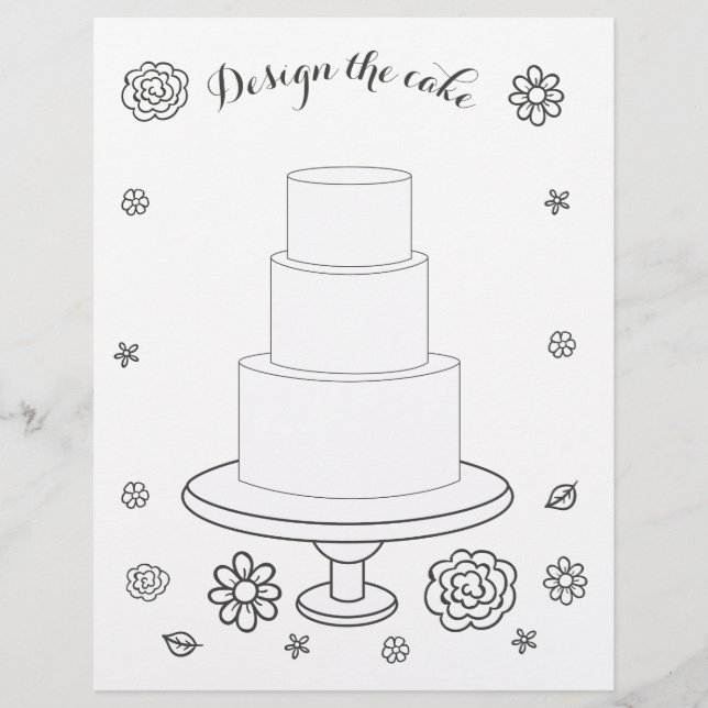 Illustrierte Hochzeitsaktivität - Farbseite (Vorderseite)