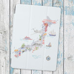 Illustrierte Japan-Karte iPad Pro Cover<br><div class="desc">Dress up your iPad Air with our Japanese Map Cover! Die Aquarellkunst sorgt für Wanderlust bei Kindern und Reisende und schützt Ihr Gerät mit Stil auf Ihren asiatischen Abenteuern.</div>