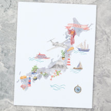 Illustrierte Japan-Karte