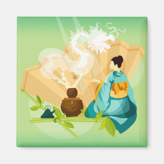 Illustrierte japanische Teezeremonie, Drache Magnet