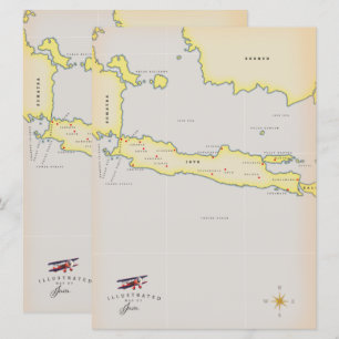 Illustrierte Java-Karte.