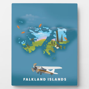 Illustrierte Karte der Falklandinseln Fotoplatte