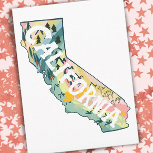 Illustrierte Karte Kaliforniens
