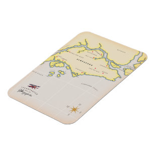 Illustrierte Karte Singapurs Magnet