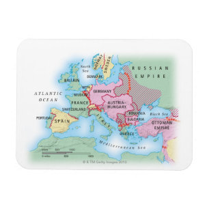 Illustrierte Karte von Europa Magnet