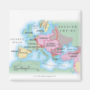 Illustrierte Karte von Europa Magnet