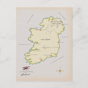 Illustrierte Karte von Irland