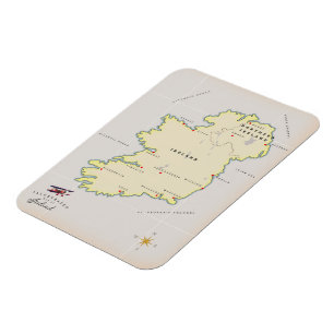 Illustrierte Karte von Irland Magnet