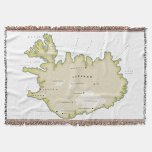 Illustrierte Karte von Island Decke