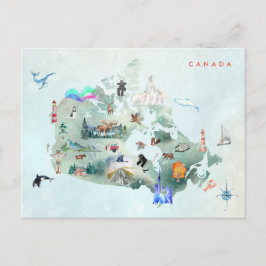 Illustrierte Karte von Kanada Art