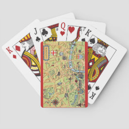 Illustrierte Karte von London England Spielkarten