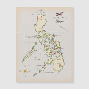 Illustrierte Karte von Luzon Philippines