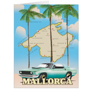 Illustrierte Karte von Mallorca