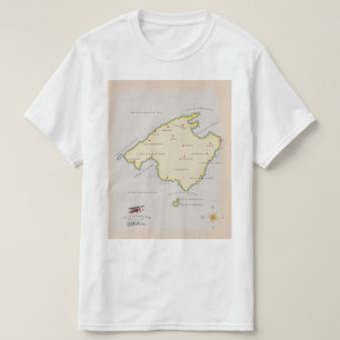 Illustrierte Karte von Mallorca T-Shirt