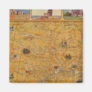 Illustrierte Karte von US Airways Magnet