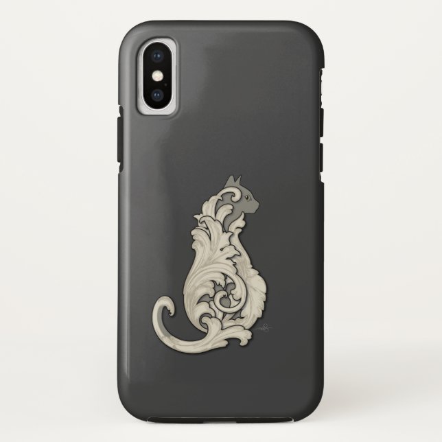 Illustrierte Katze Case-Mate iPhone Hülle (Rückseite)